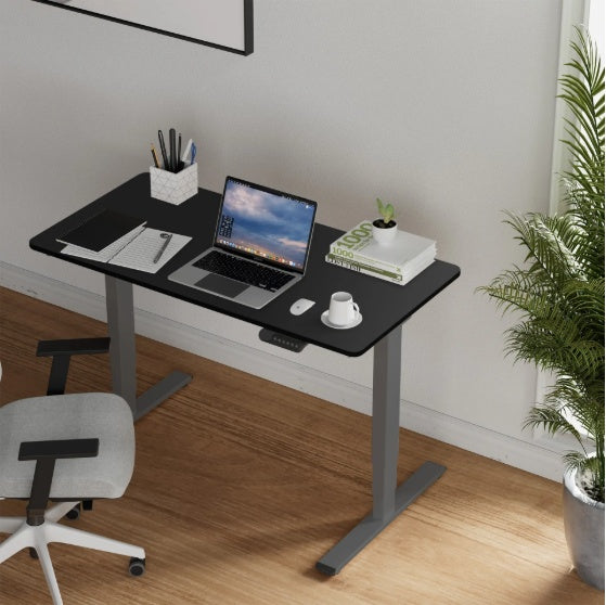 Electric Standing Desk Dual Motor 3 Stages Adjustable Height Desk Home Office Computer Workstation Sit Stand Up Desk, 55 X 28 Inch